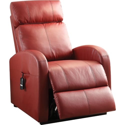 Ricardo Recliner w/ Power Lift in Red Leatherette